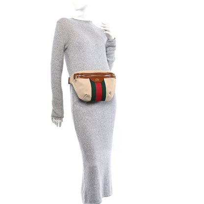 Gucci Vintage Canvas Web Belt Bag Sand Cuir 2 of 10