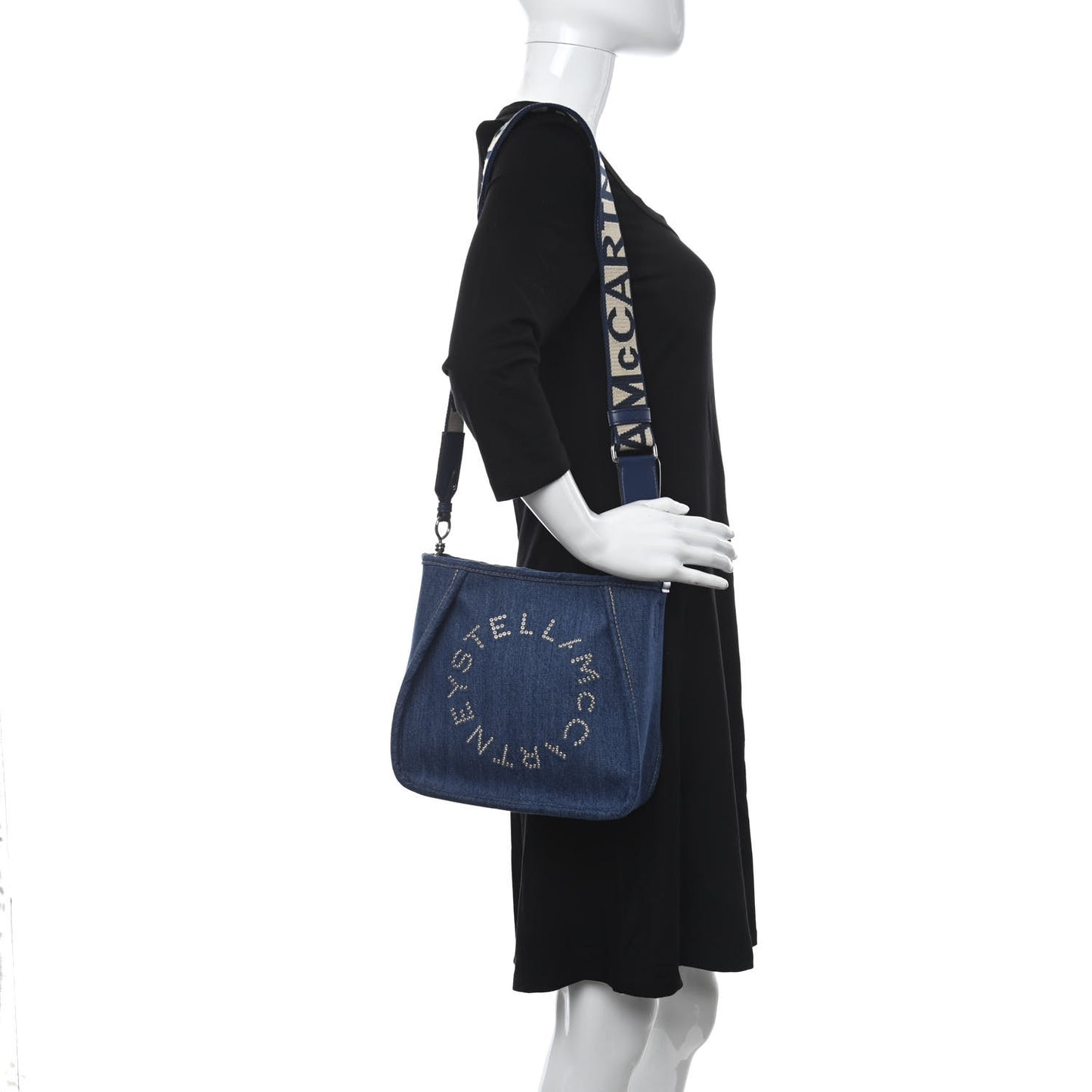 Eco Alter Denim Perforated Logo Mini Crossbody Orion Blue