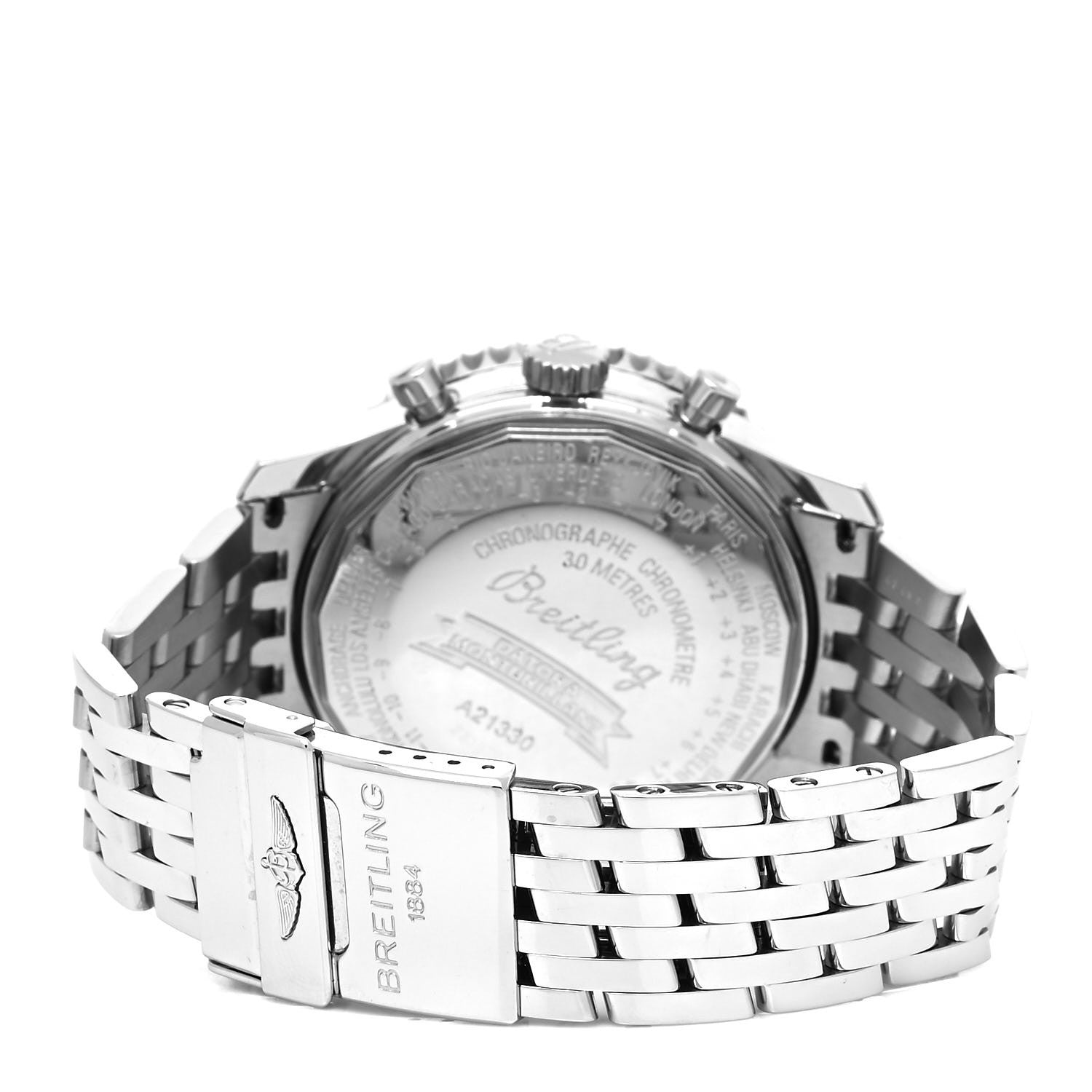 Breitling Stainless Steel 43mm Navitimer Montbrillant Chronograph Automatic Watch Brown A21330 3 of 4