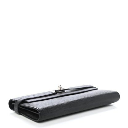 Hermes Epsom Kelly Longue Wallet Black 3 of 4