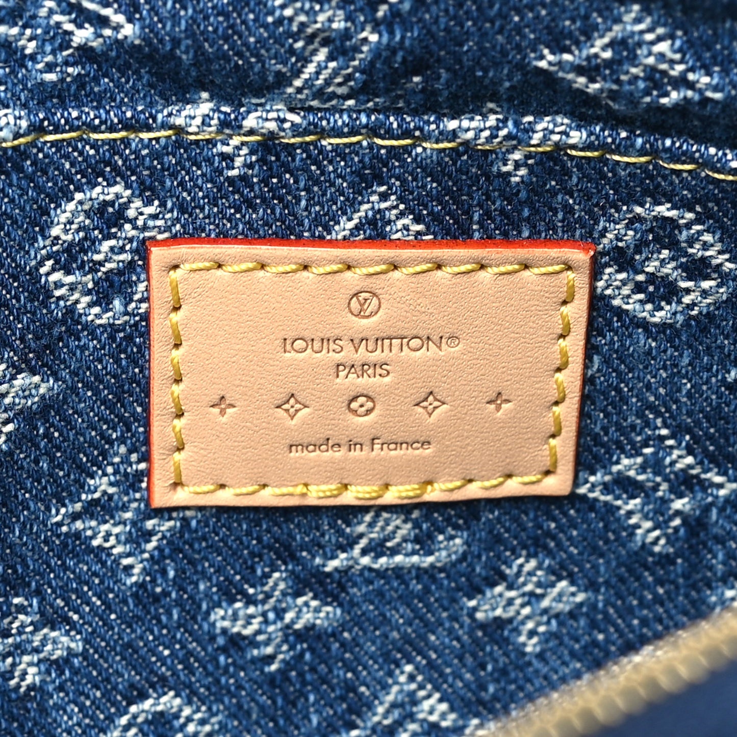Denim Giant Monogram Pochette Cosmetique PM Denim Blue