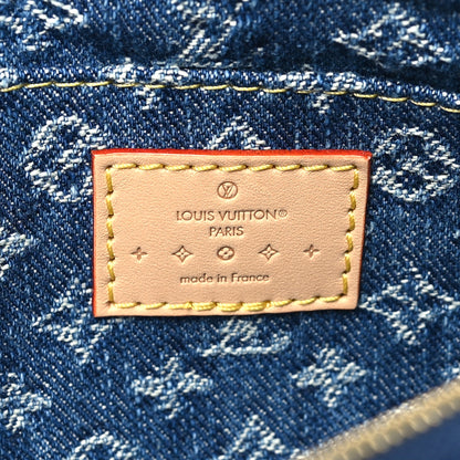Louis Vuitton Denim Giant Monogram Pochette Cosmetique PM Denim Blue 6 of 7