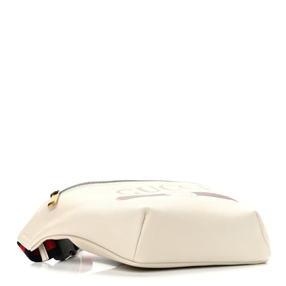 Gucci Grained Calfskin Logo Belt Bag White 4 of 10