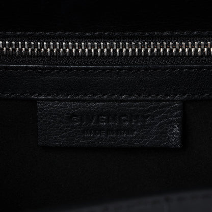 Givenchy Calfskin Crocodile Embossed Medium Pandora Box Crossbody Bag Black 6 of 10