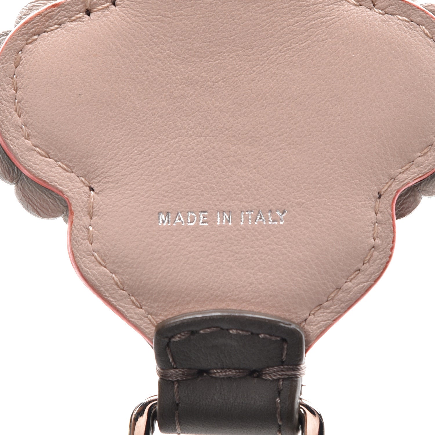 Fendi Vitello Dolce Nappa Hypnoteyes Bi-Color Scalloped Spike Studded Strap You Carbone Plaster White Multicolor 4 of 6
