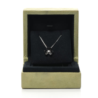 Van Cleef & Arpels 18K White Gold Diamond Mini Frivole Pendant Necklace 6 of 6
