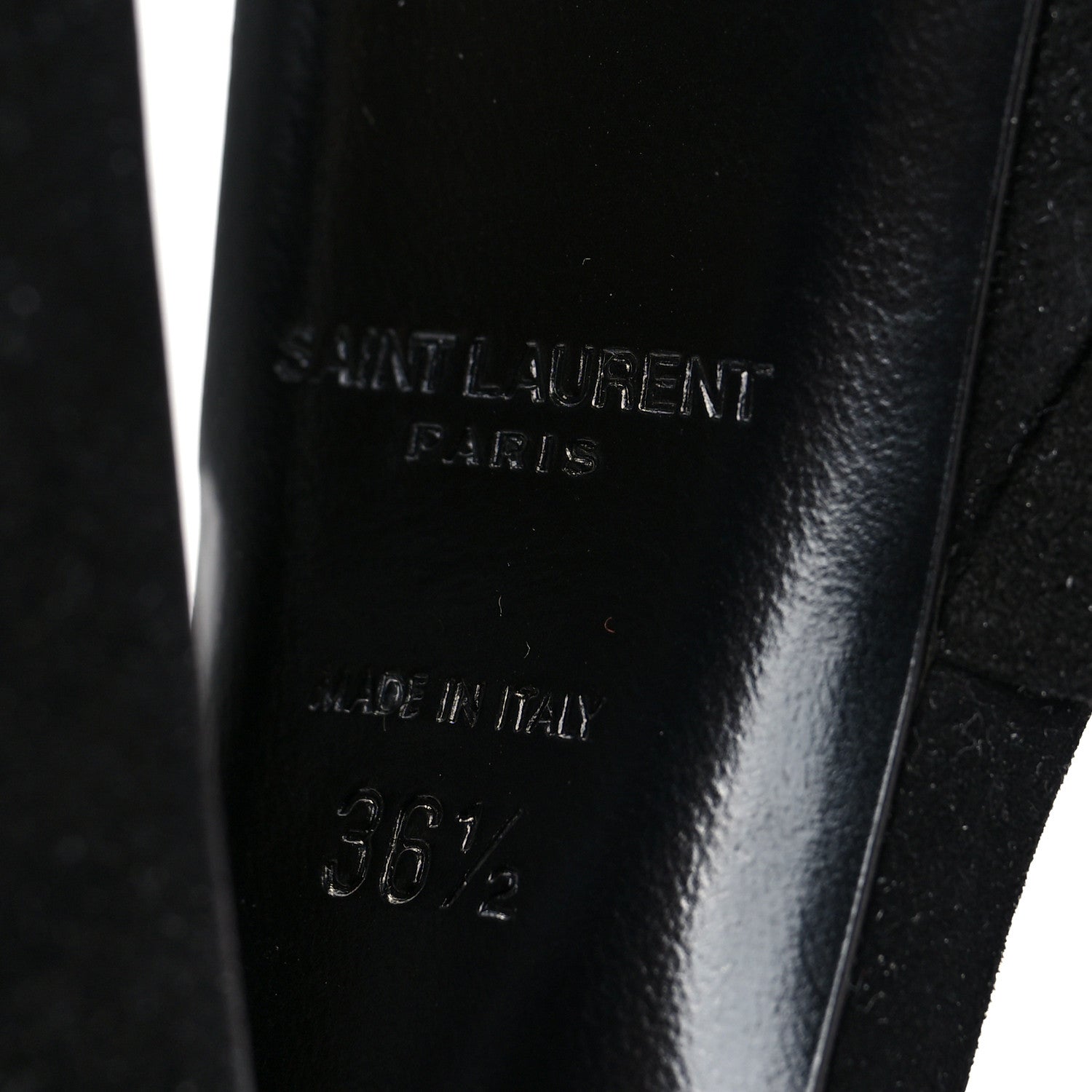 Saint Laurent Suede Debbie Platform Sandal 36.5 Black 6 of 8