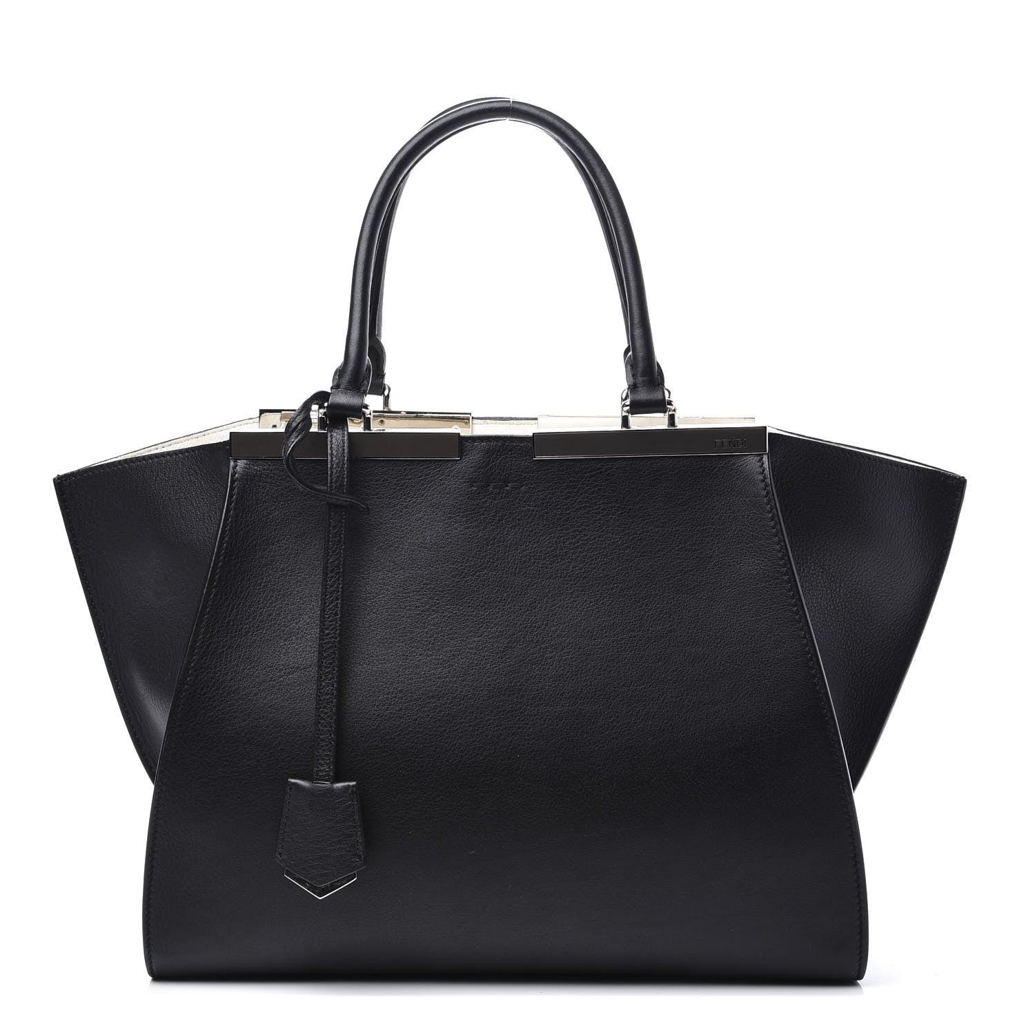 Fendi Vitello Dolce Shiny Nappa Petite 3Jours Tote Black 1 of 13