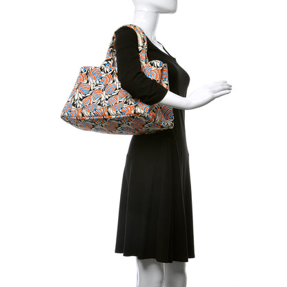 Prada Canapa Stampata Tote Black Mimosa 2 of 15