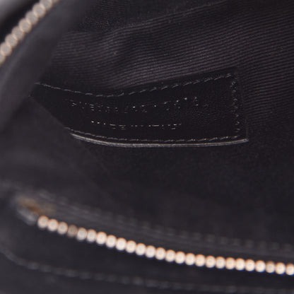 Saint Laurent Sheepskin Matelasse Chevron Monogram College Chain Wallet Black 7 of 14