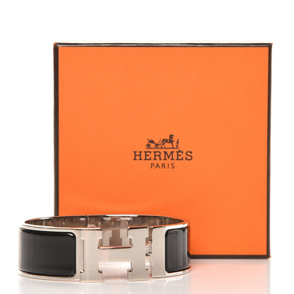 Hermes Enamel Wide Clic Clac H Bracelet GM Black 5 of 5