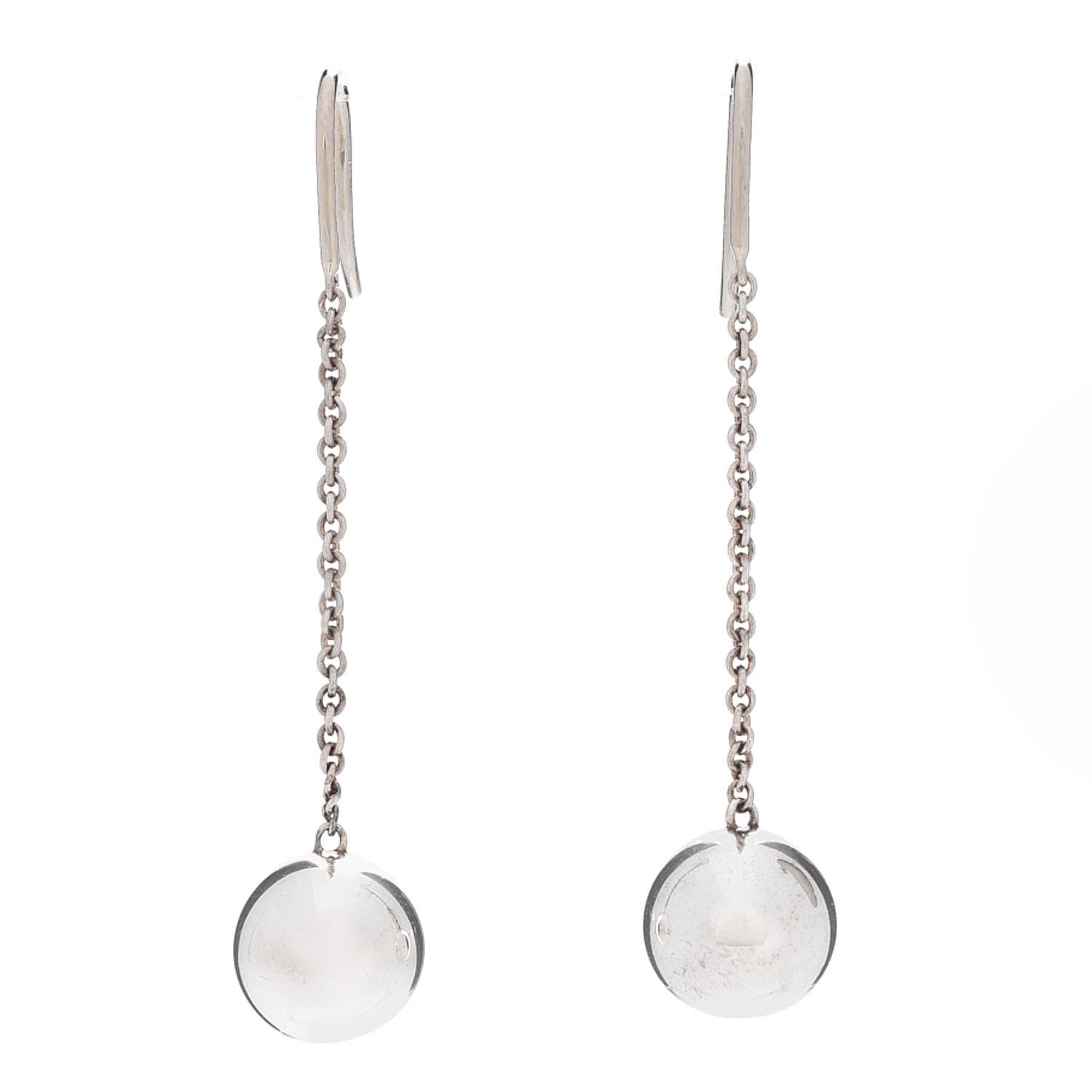 Tiffany Sterling Silver 10mm HardWear Ball Drop Earrings 1 of 4