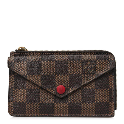 Louis Vuitton Damier Ebene Recto Verso Card Holder Red 1 of 7