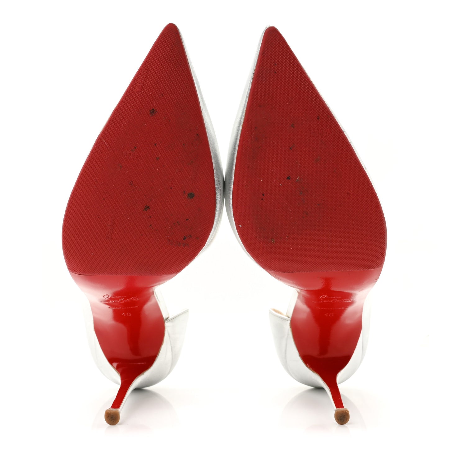 Metallic Calfskin Iriza 120 Pumps 40 Silver