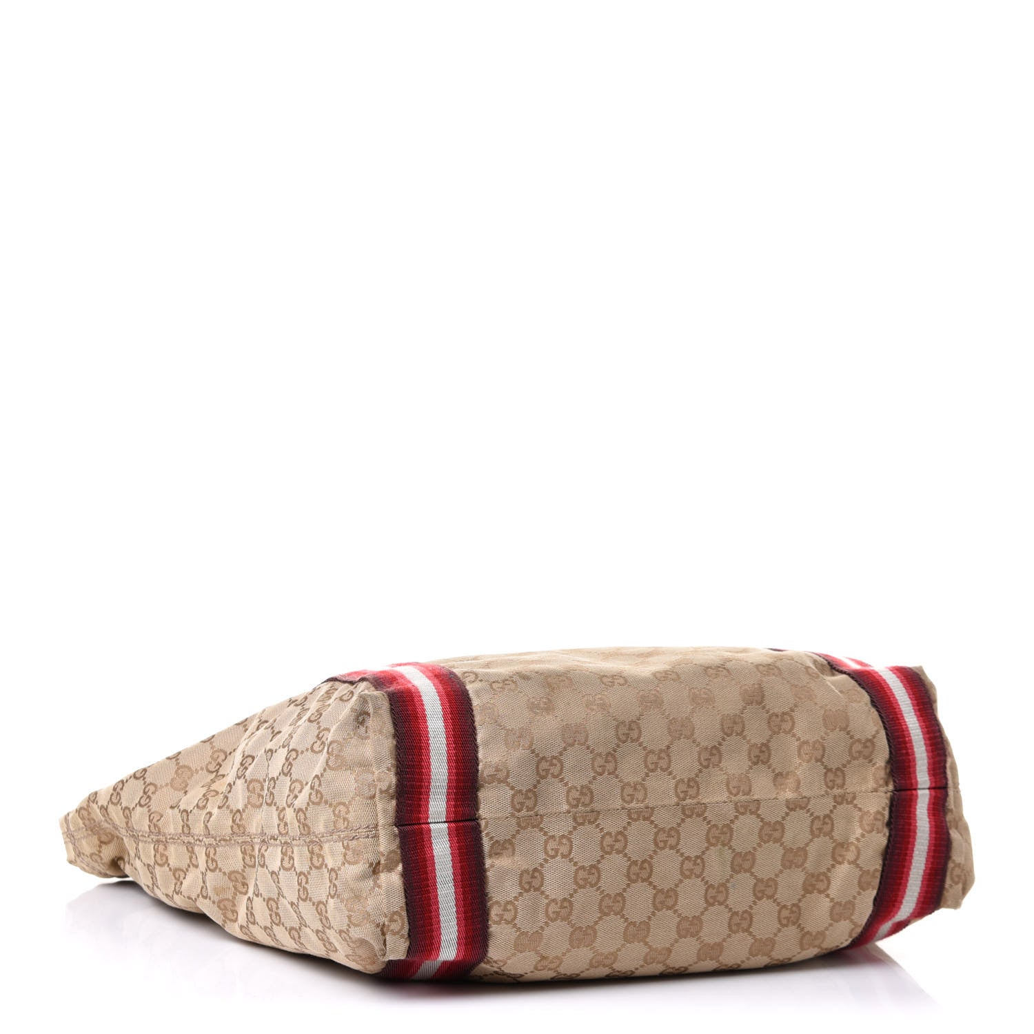 Gucci GG Monogram Medium Web Handle Vertical Tote Red 3 of 9