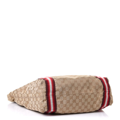 Gucci GG Monogram Medium Web Handle Vertical Tote Red 3 of 9
