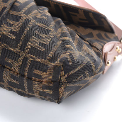 Fendi Zucca Cuoio Lucido Small Chef Shoulder Bag Tobacco Bois de Rose 8 of 9