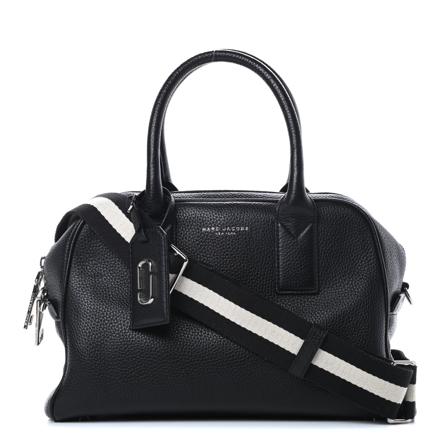 Marc Jacobs Pebbled Calfskin Gotham Bauletto Satchel Black 1 of 12
