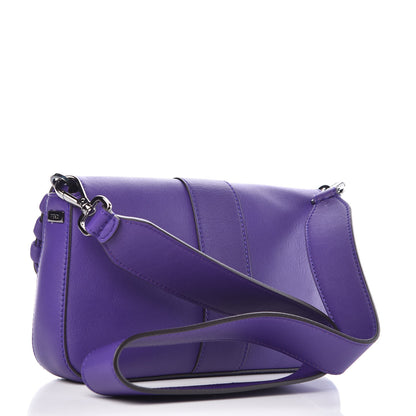 Fendi Vitello Dolce Lace Up Baguette Purple Rain 3 of 9