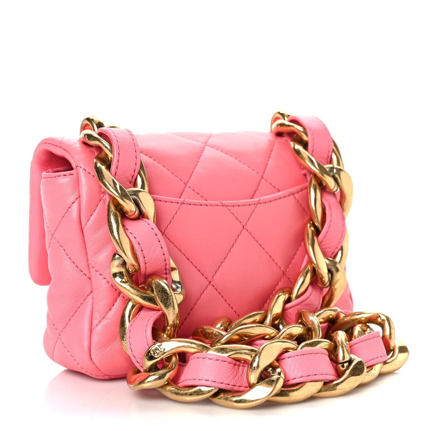 Chanel Lambskin Quilted Mini Funky Town Flap Pink 3 of 9