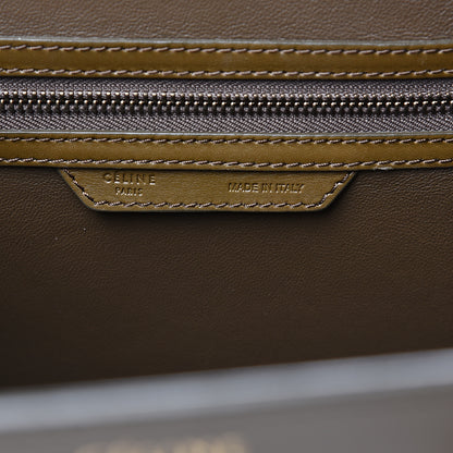 Celine Textured Calfskin Suede Tri-color Mini Luggage Cream 5 of 20