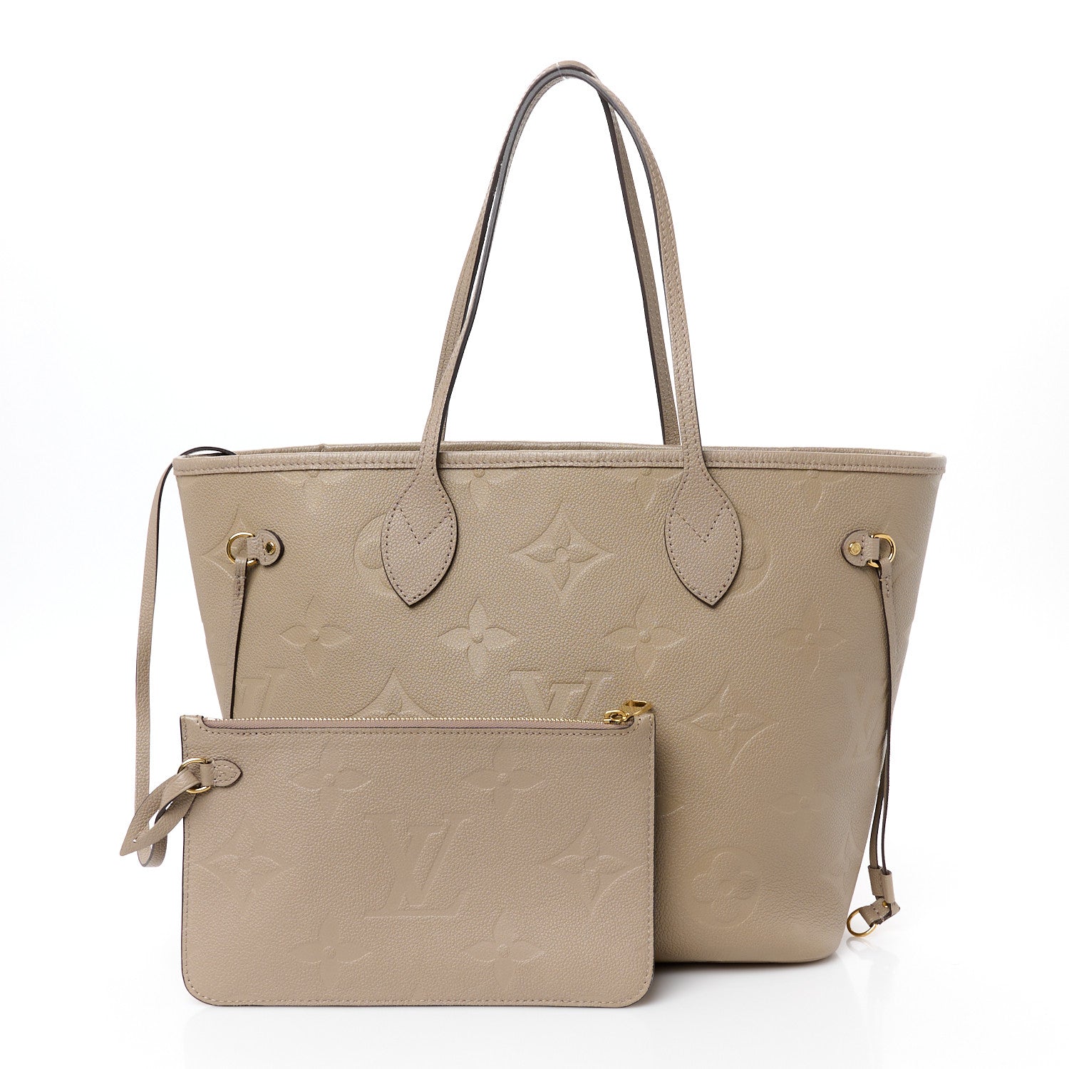 Louis Vuitton Empreinte Monogram Giant Neverfull MM Tourterelle 3 of 14
