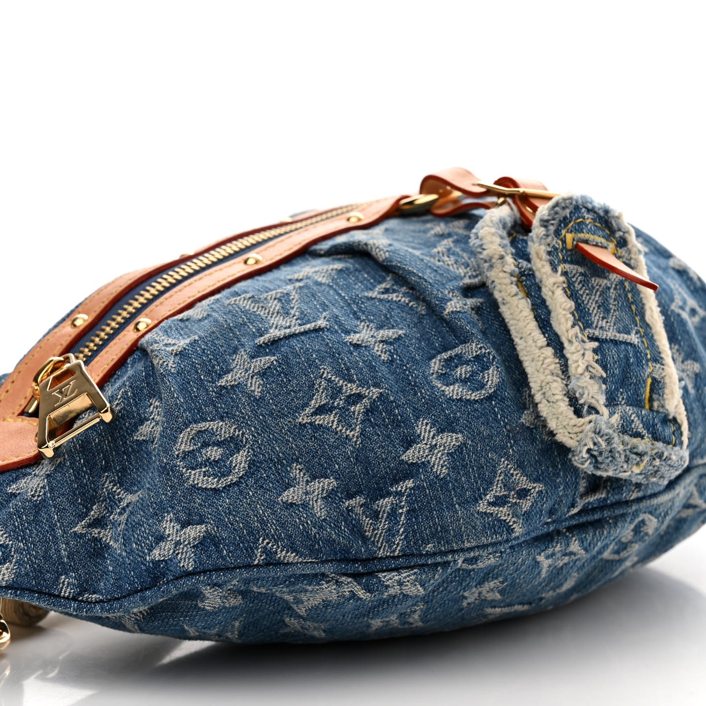 Monogram Denim High Rise Bumbag Blue