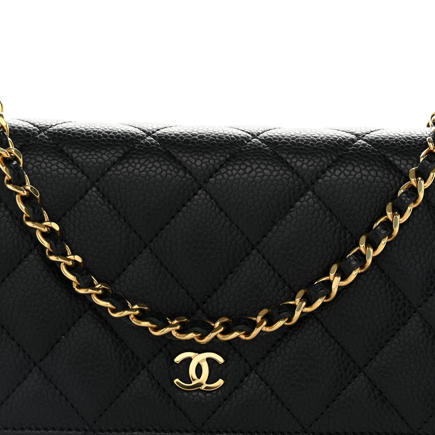 Chanel Caviar Quilted Wallet On Chain Black 9 of 11