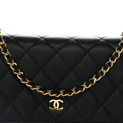 Chanel Caviar Quilted Wallet On Chain Black 9 of 11