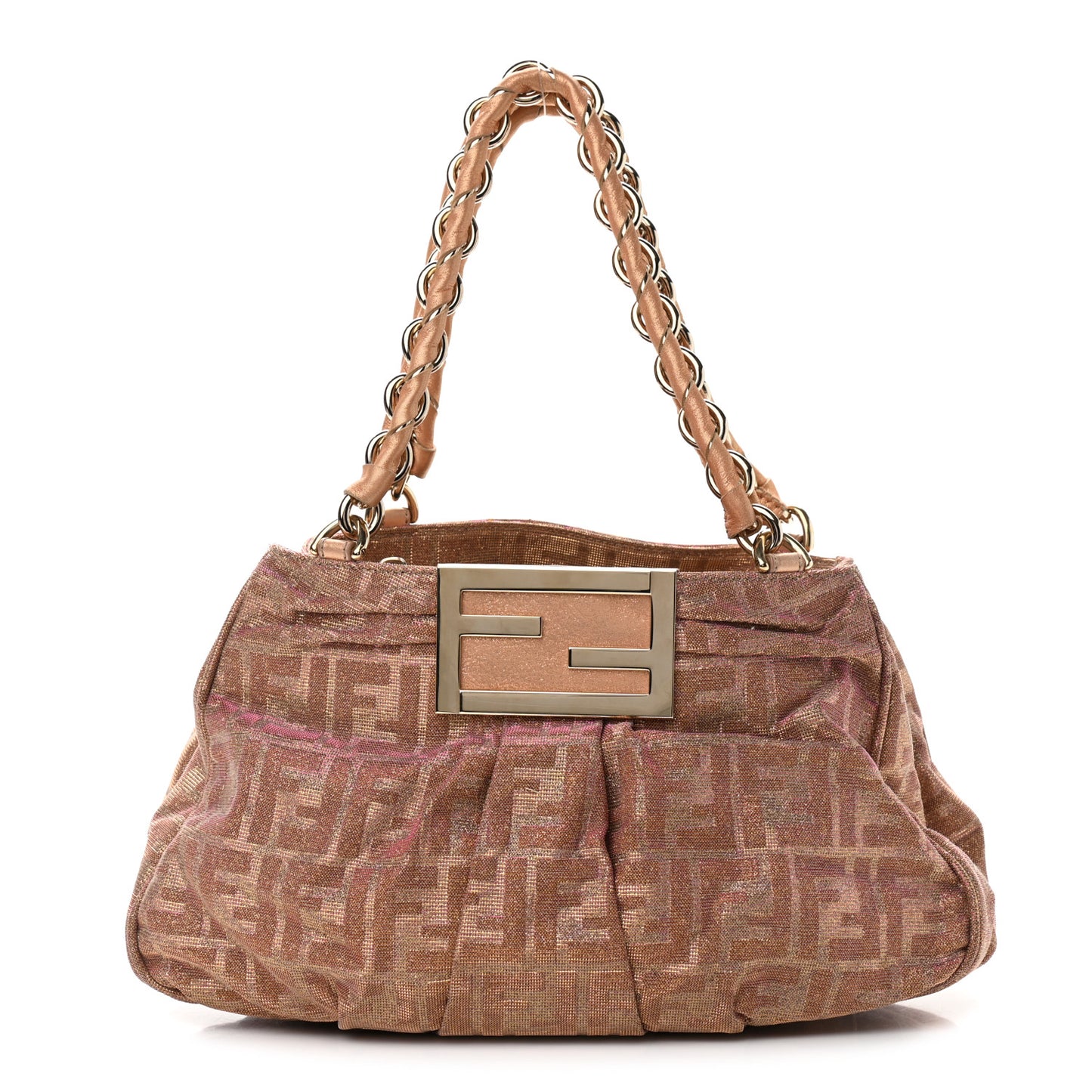 Metallic Lurex Zucca Mia Tote Arancio