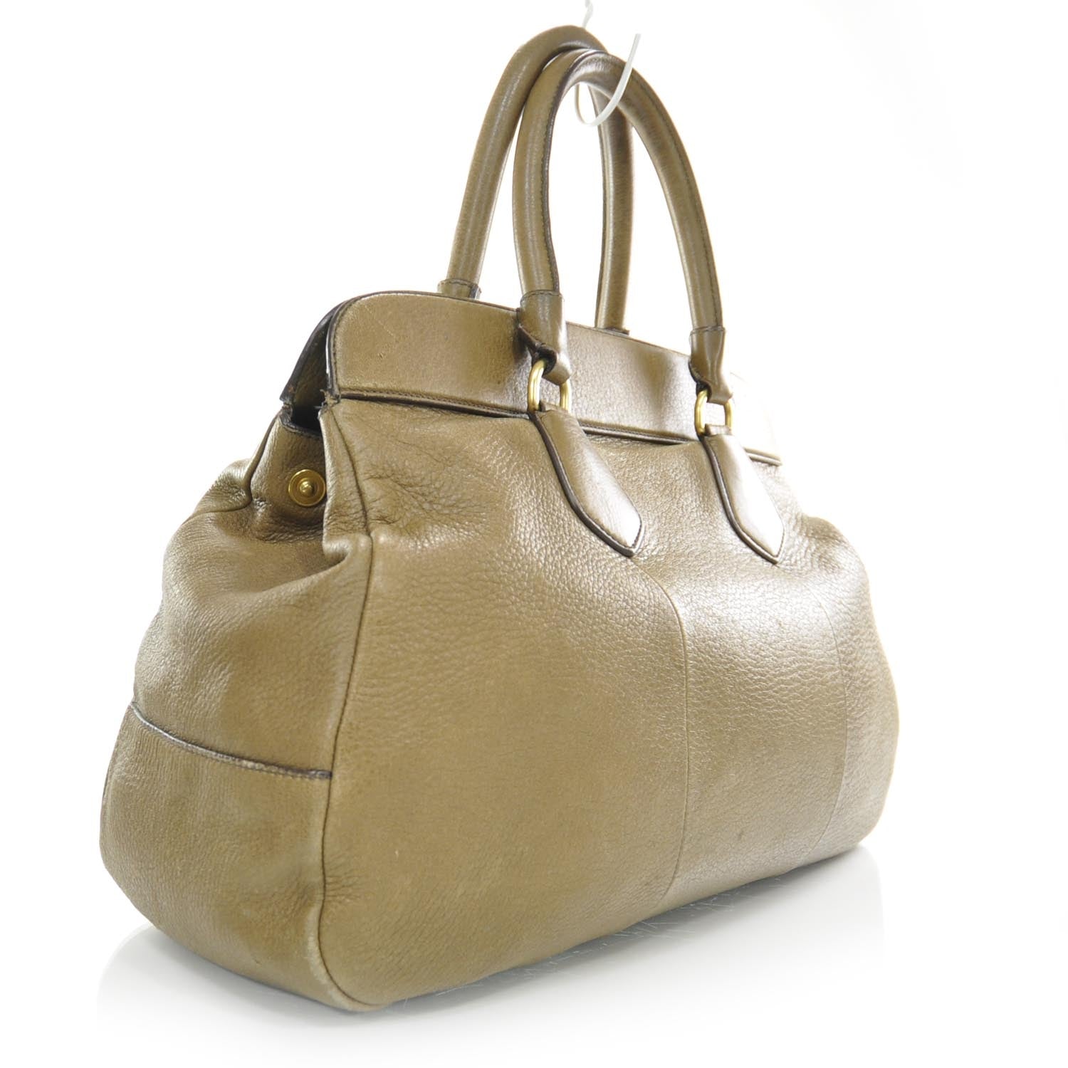 Prada Cervo Deerskin Large Frame Satchel 3 of 9