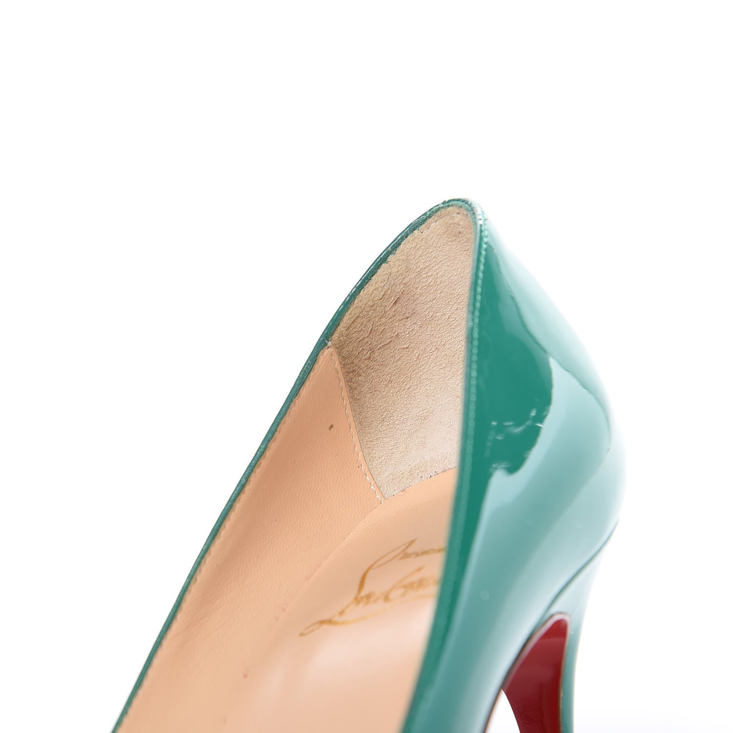 Christian Louboutin Patent Decollete 554 100 Pumps 35.5 Mint 9 of 12