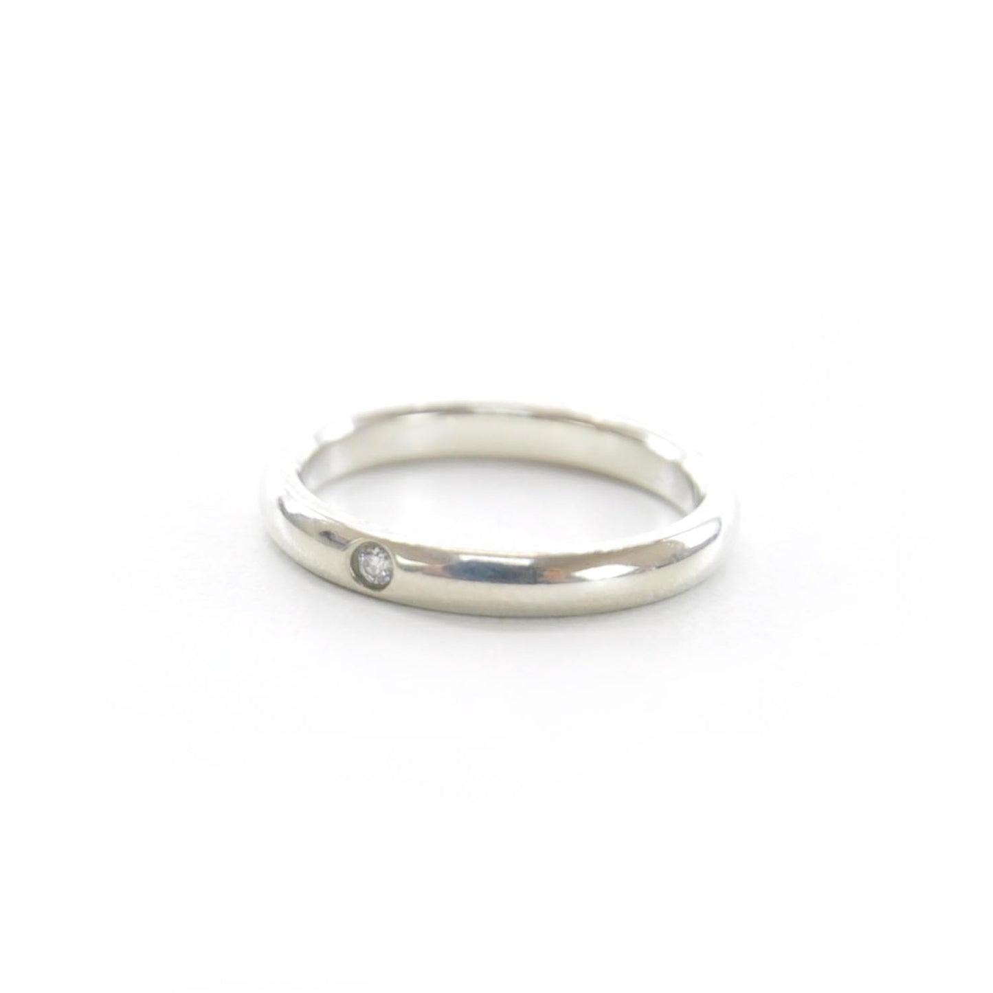 Elsa Peretti Sterling Silver Diamond Band Ring 6