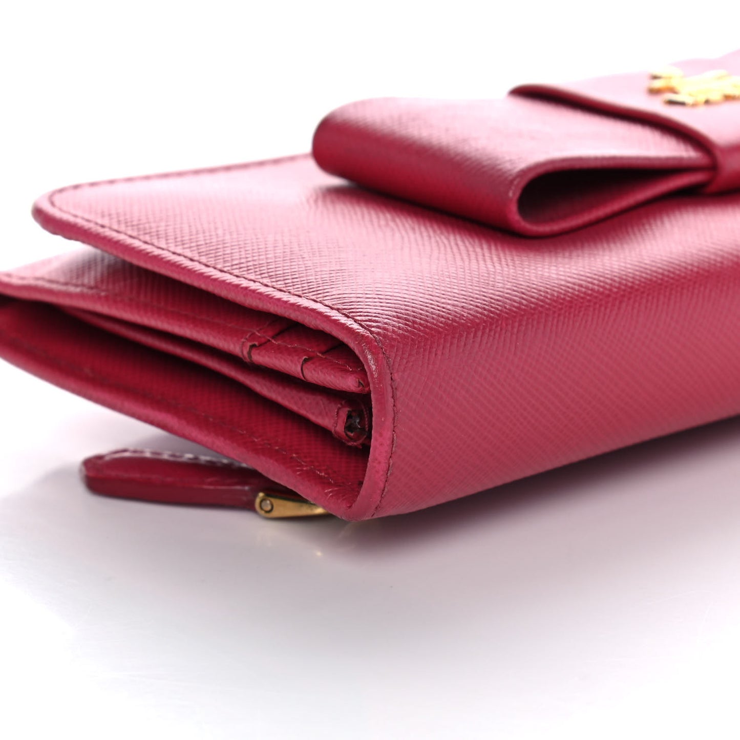 Saffiano Fiocco Bow Continental Wallet Peonia