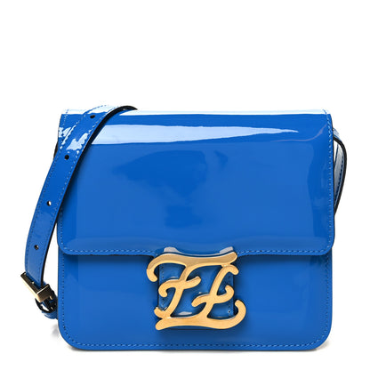 Fendi Vitello Vernice Mou Karligraphy Crossbody Bag Bluette 1 of 11