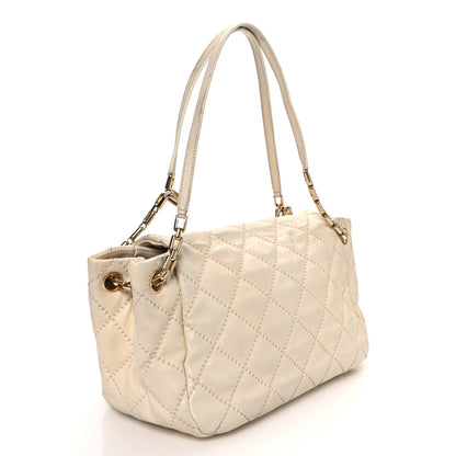Chanel Calfskin Quilted Retro Chain Flap Dark White 3 of 14
