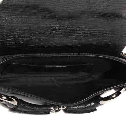 Gucci Monogram Horsebit Chain Clutch Black 5 of 7