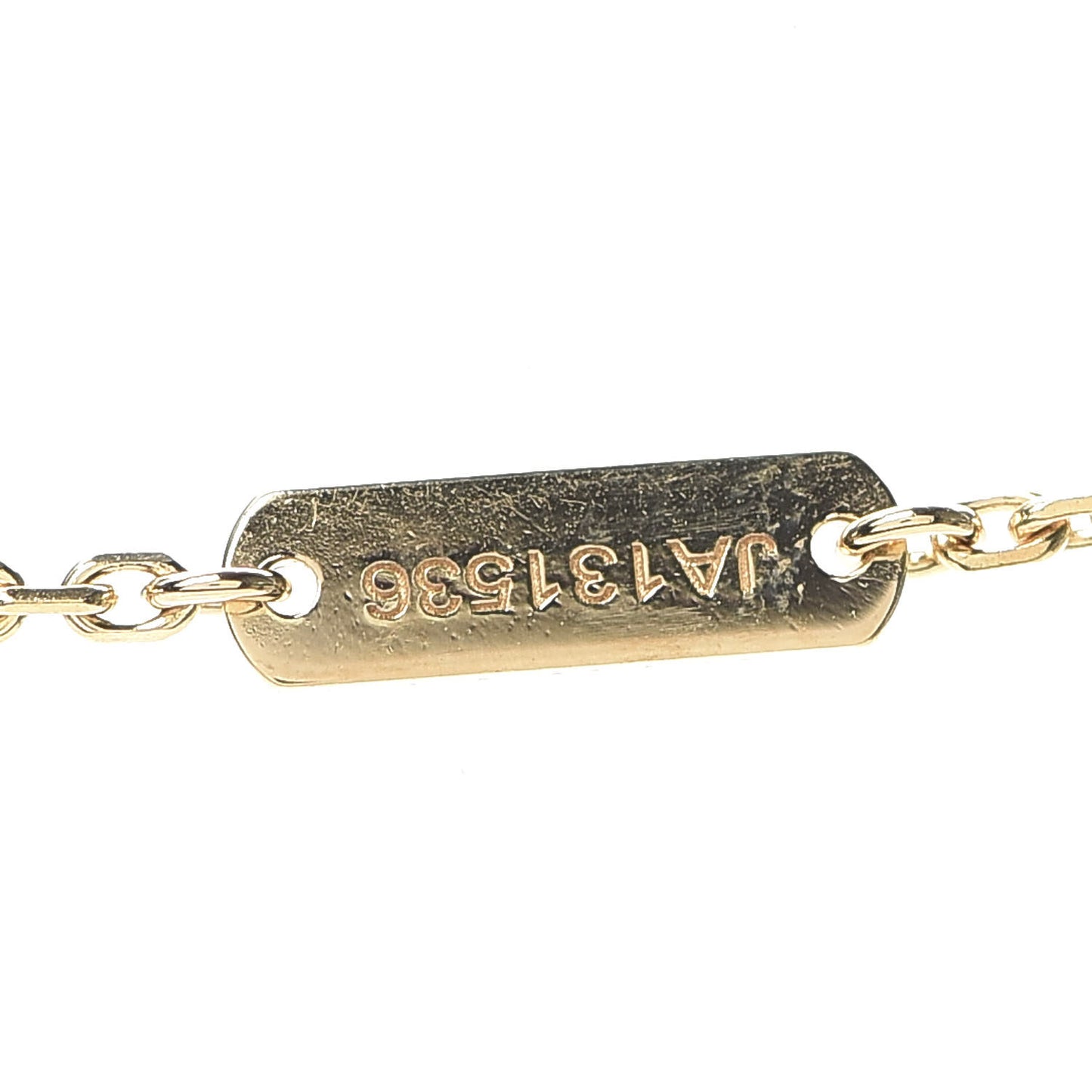 18K Yellow Gold Diamond Vintage Alhambra Pendant Necklace