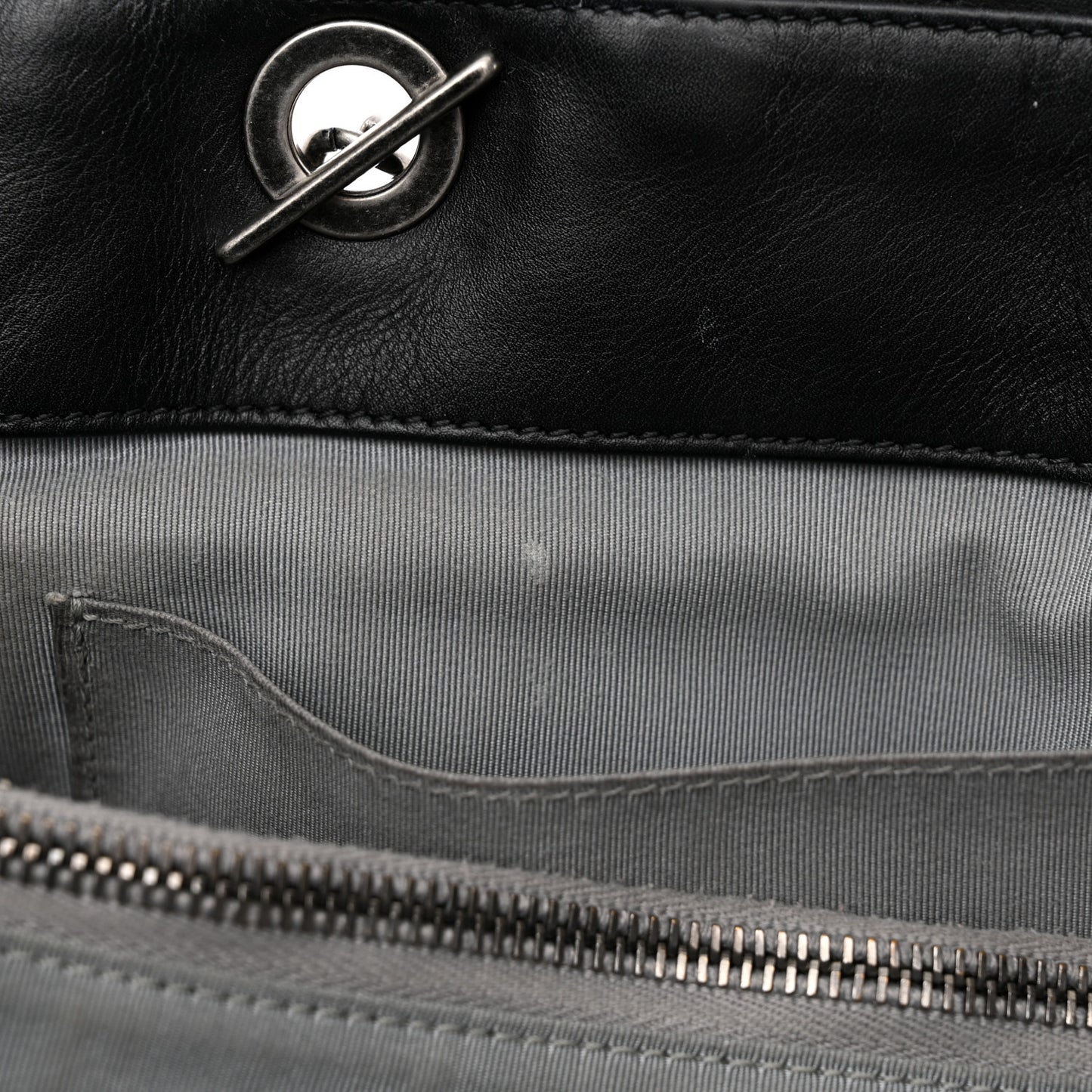 Calfskin Quilted Large Coco Pleats Tote Black