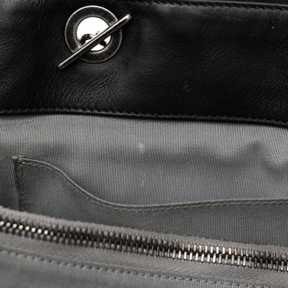 Chanel Calfskin Quilted Large Coco Pleats Tote Black 22 of 34