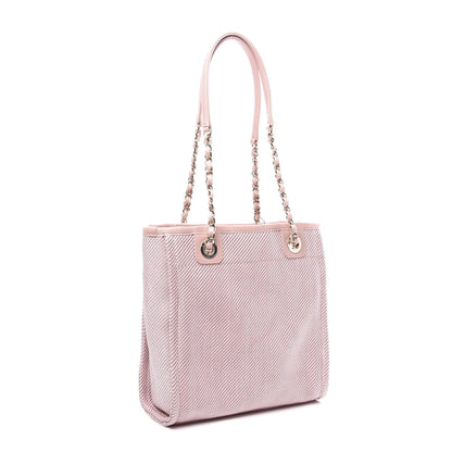 Chanel Mixed Fibers Calfskin Mini Deauville Tote Rose Pink 2 of 11