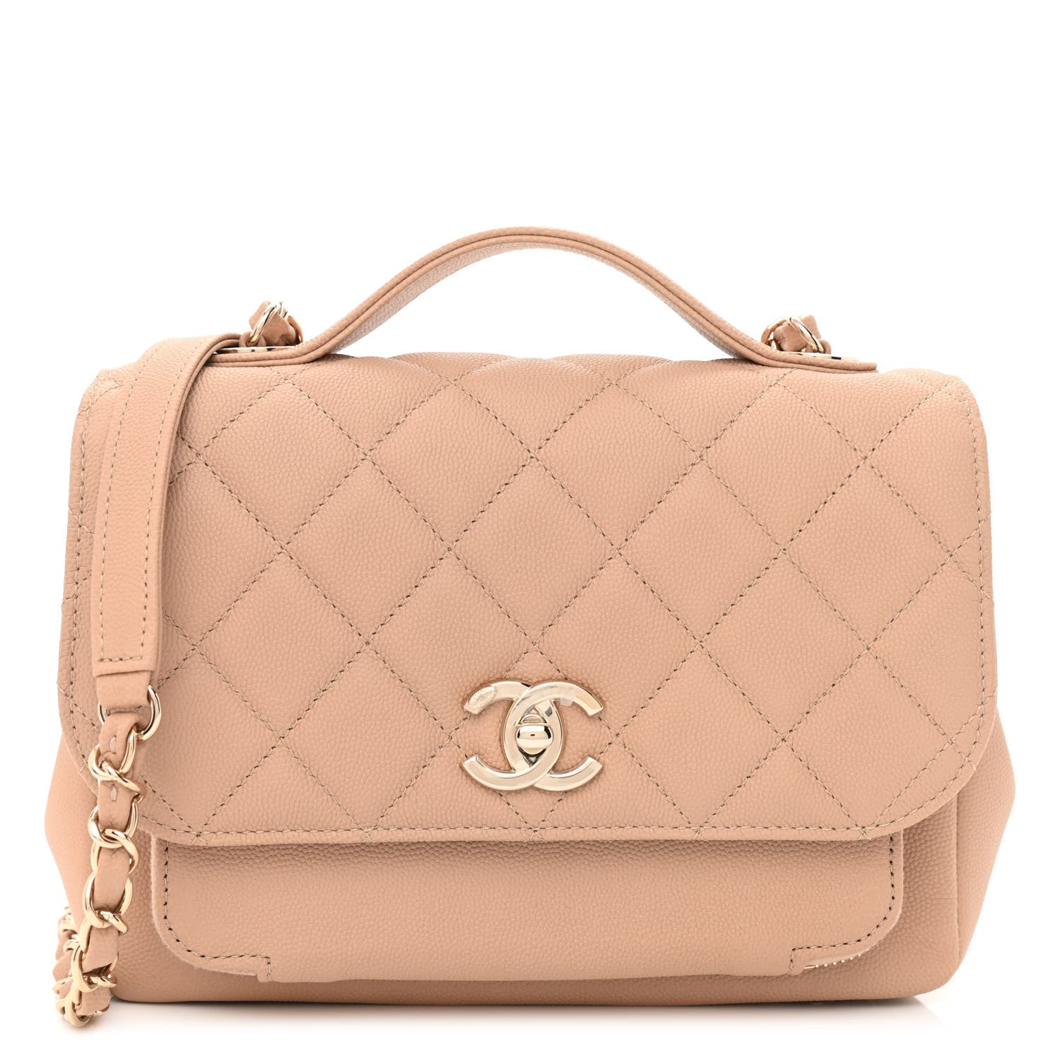 Chanel Caviar Quilted Medium Business Affinity Flap Beige 1 of 11