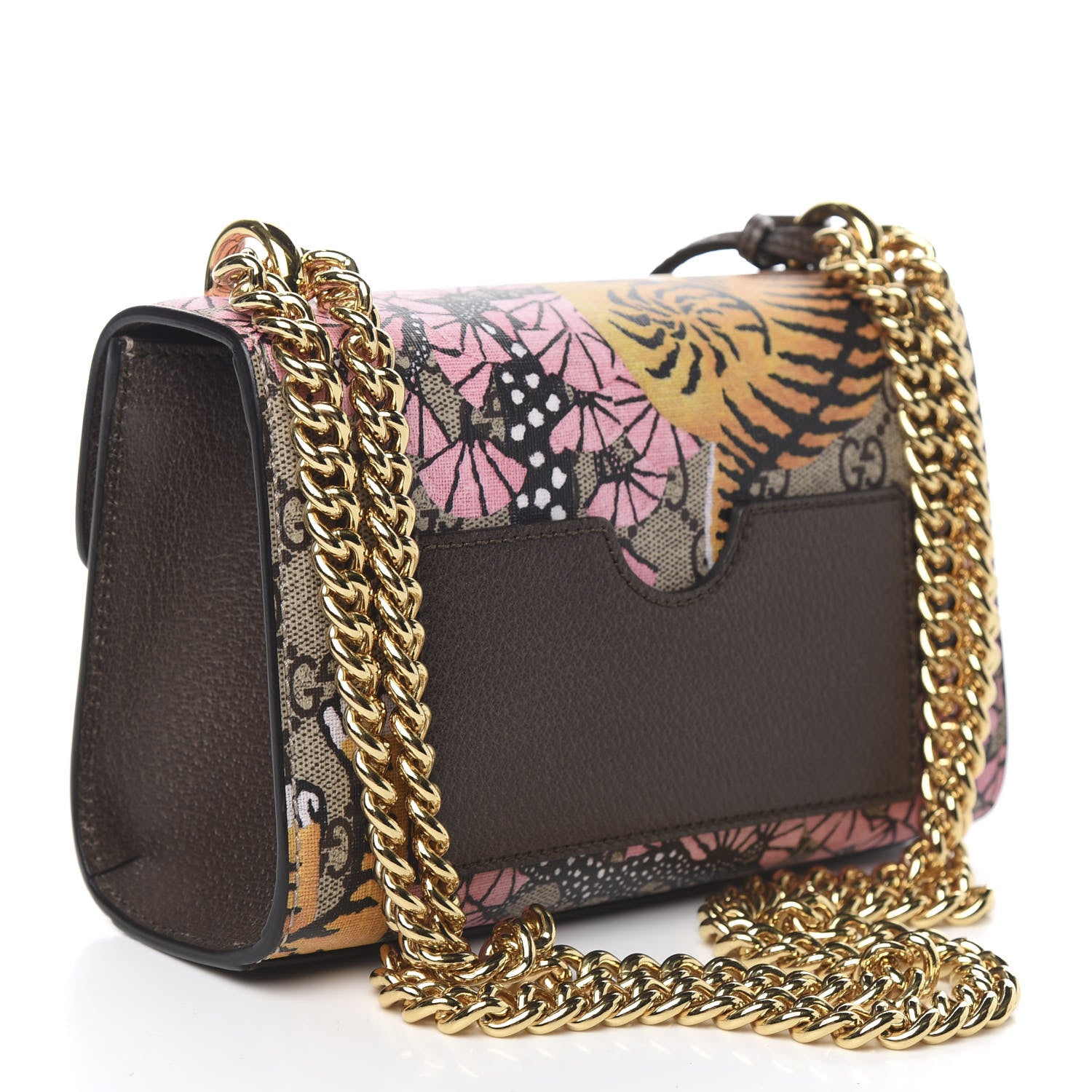 Gucci GG Supreme Monogram Bengal Small Padlock Shoulder Bag Beige Pink 2 of 9