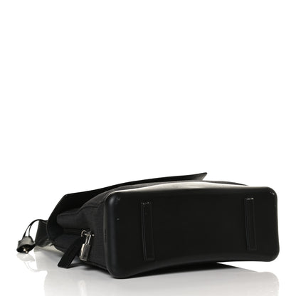 Prada Calfskin Fabric Messenger Bag Black 4 of 16