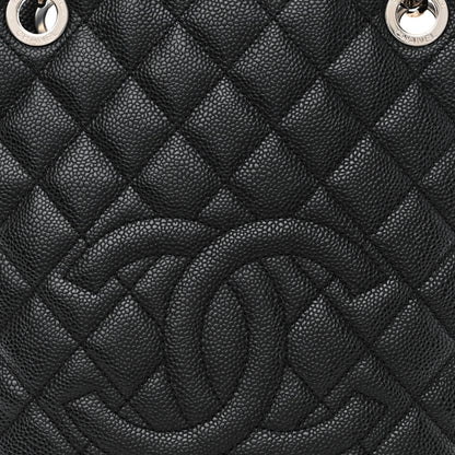 Chanel Caviar Quilted Petit Shopping Tote PST Black 10 of 14