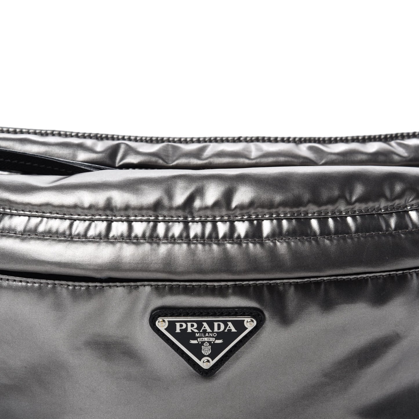 Metallic Tessuto Nylon Metal Belt Bag Ferro