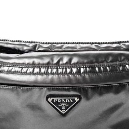 Prada Metallic Tessuto Nylon Metal Belt Bag Ferro 11 of 11