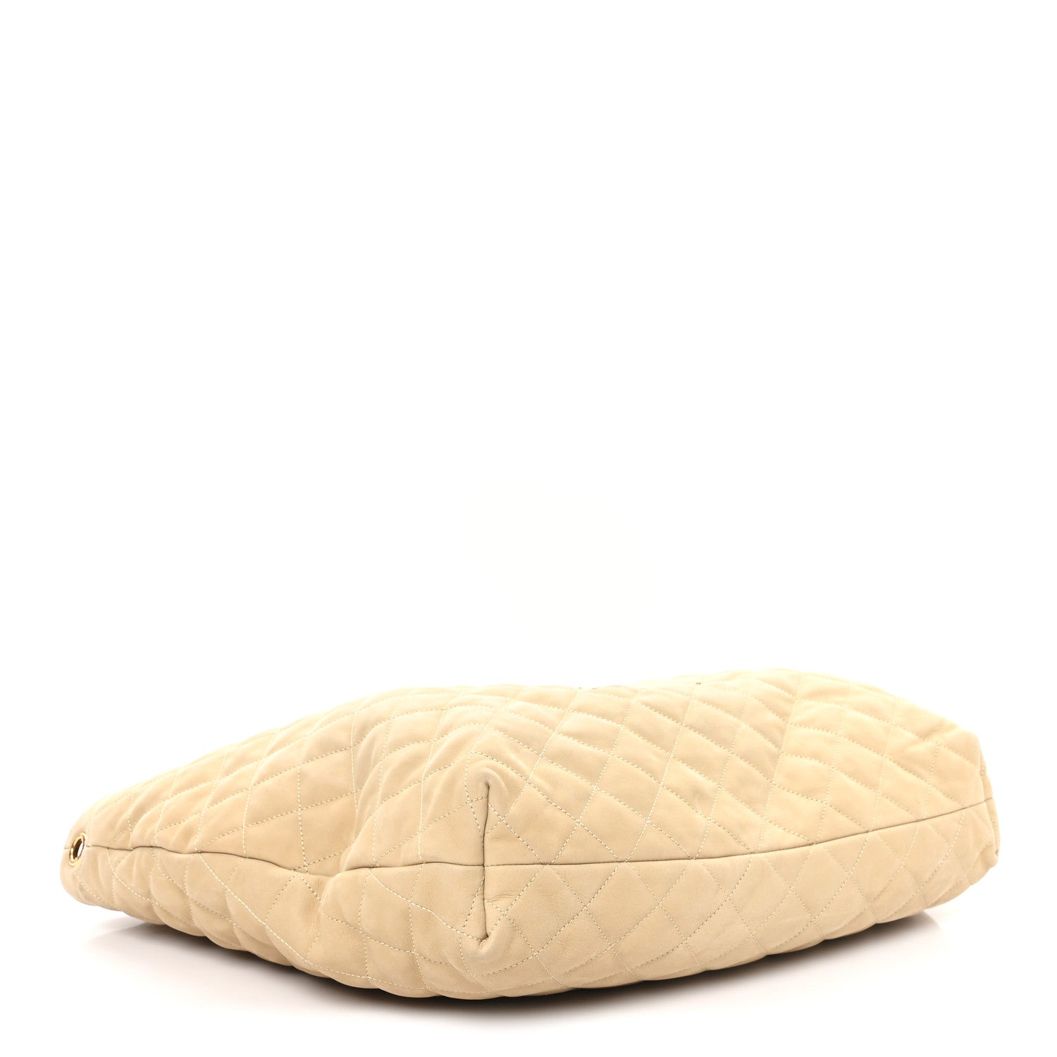 Saint Laurent Nubuck Suede Quilted Maxi Icare Shopping Tote Safari Beige 5 of 11