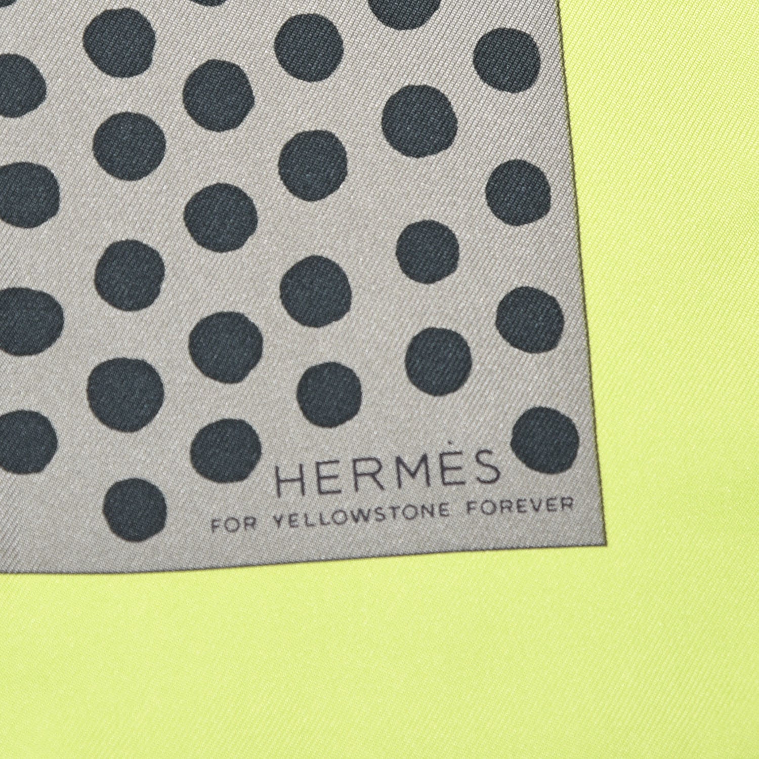Hermes Silk Grrrrr! Scarf 100 Marron Lime Sapin 3 of 4