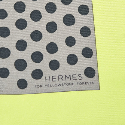 Hermes Silk Grrrrr! Scarf 100 Marron Lime Sapin 3 of 4
